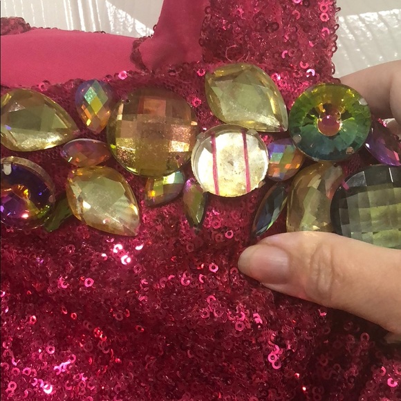 👗Hot Pink 💓one sleeve Homecoming/ cocktail dress - Picture 7 of 8